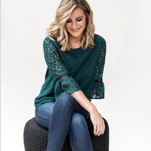 Gibson x Glam Squad Erin Allover Lace Top